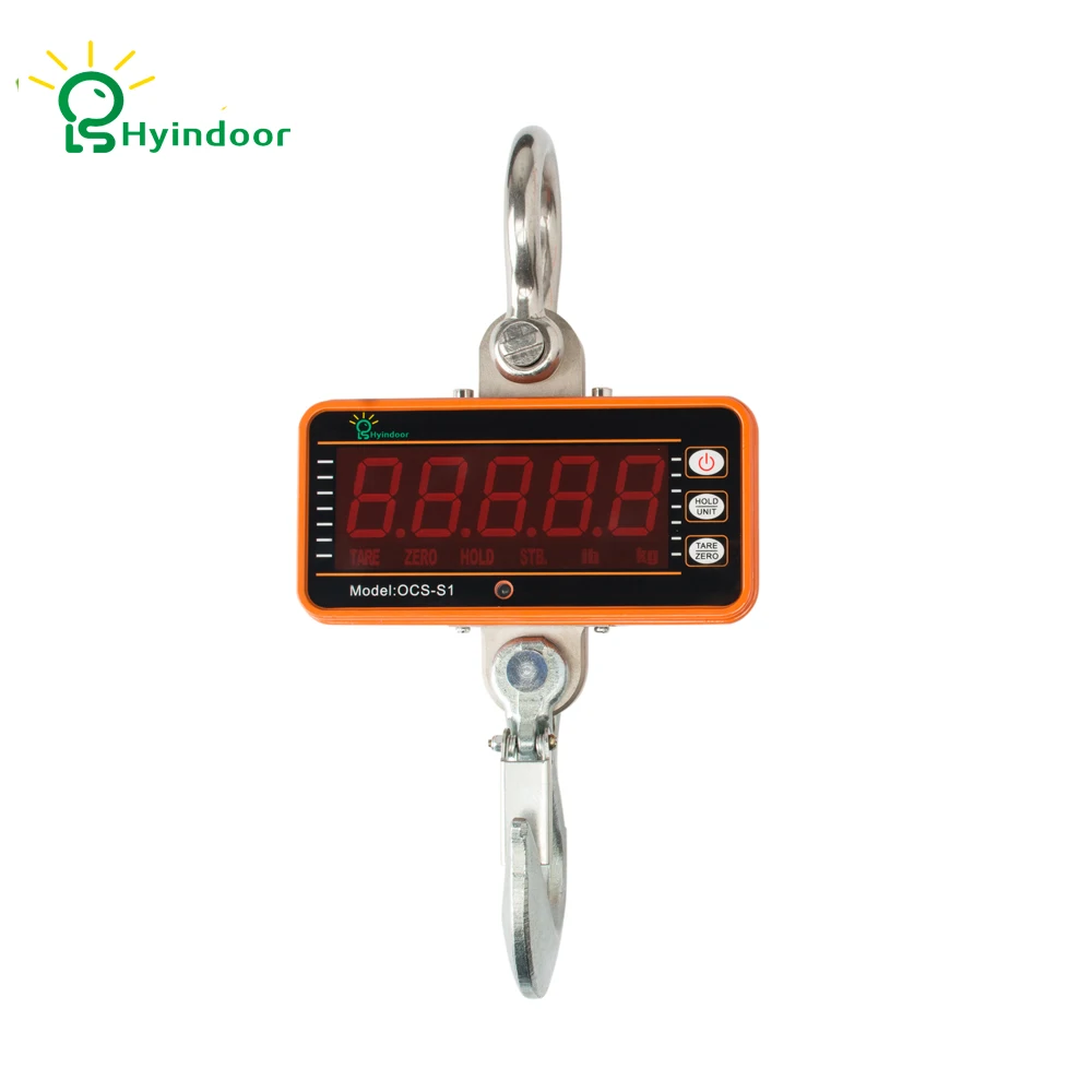 

1t Smart Type LED Display High Accuracy Electronic Weighing Scales Digital Hanging Hook Crane Scale With Remote