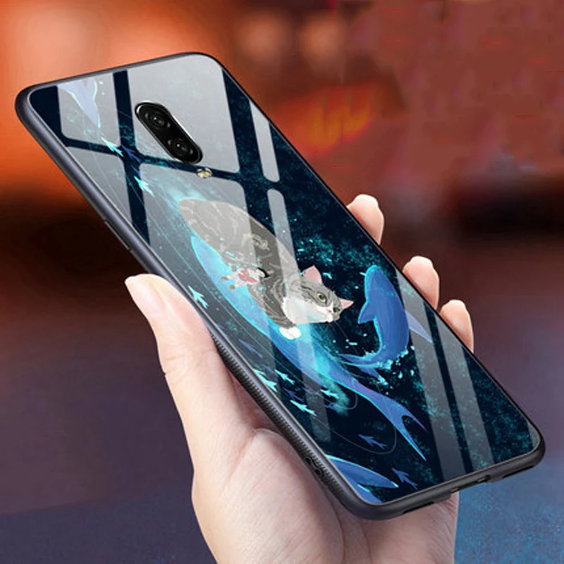 Чехол для мобильного телефона Oneplus 6 T закаленное Стекло Роскошный чехол 41 ''для