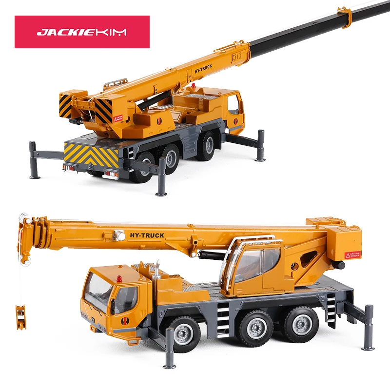 

New 1:50 Alloy Crane Hoisting Machine Die-cast Engineering Vehicles Metal Car Model Toys For Children Gifts Original Box