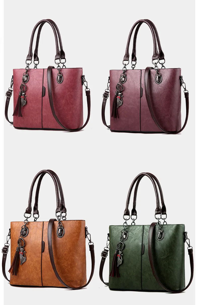 Yingpei bolsa feminina do vintage casual tote