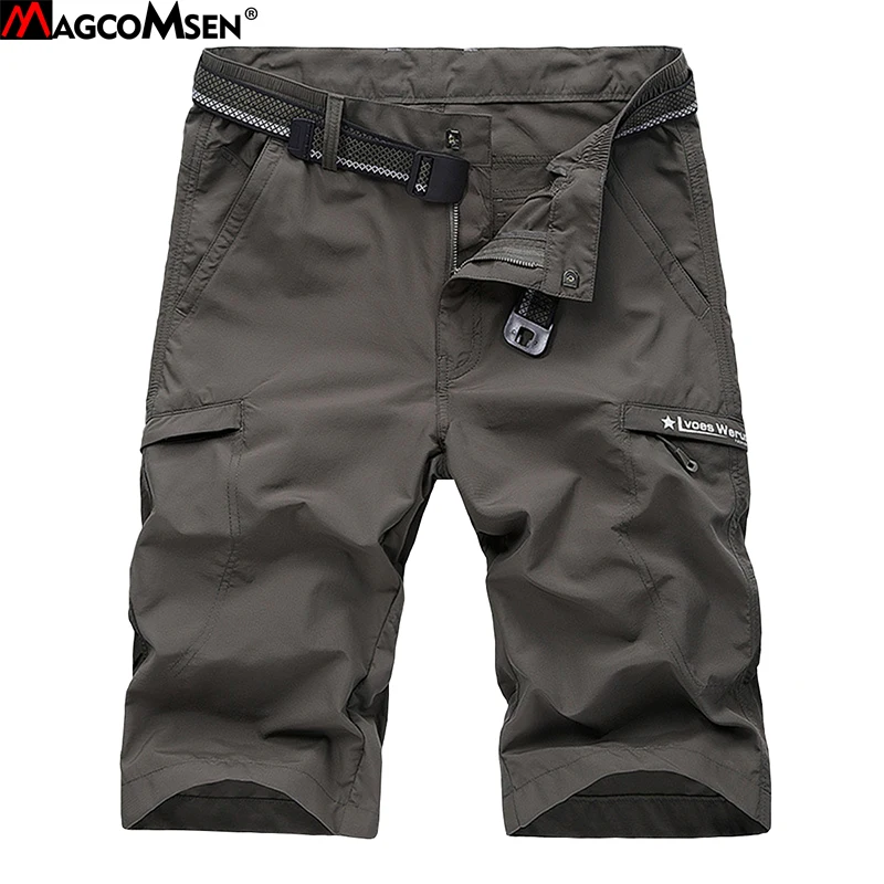 MAGCOMSEN, летние быстросохнущие шорты, мужские повседневные шорты, мужские военные армейские тактические короткие штаны, легкие рабочие походные шорты, LS-01