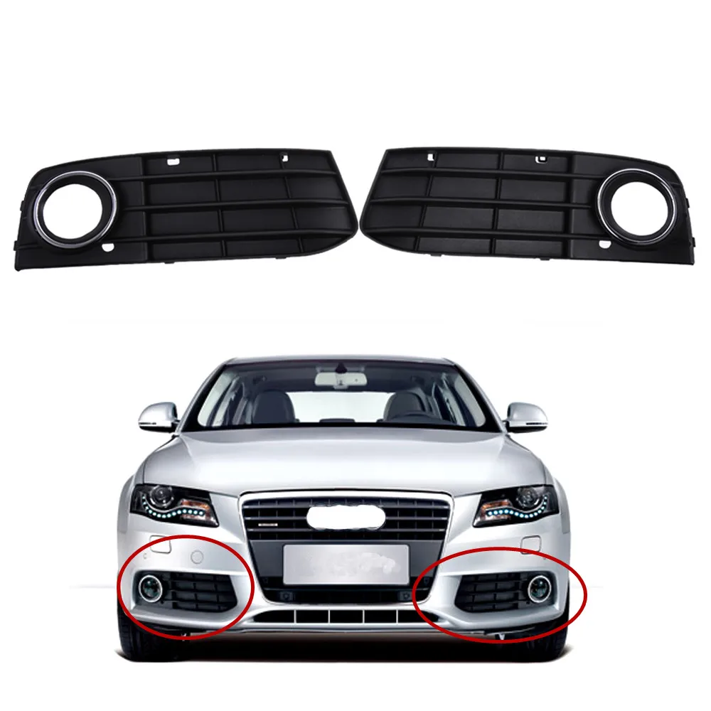 Fog Lights Light Bumper Grilles Grill Set L+R For Audi A4 A4L B8 2009