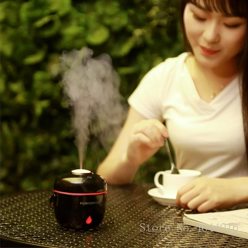 

230ML Colorful Cute Mini Portable Spray Air Humidifier, rice cooker mini usb humidifier with USB Charged oil diffuser