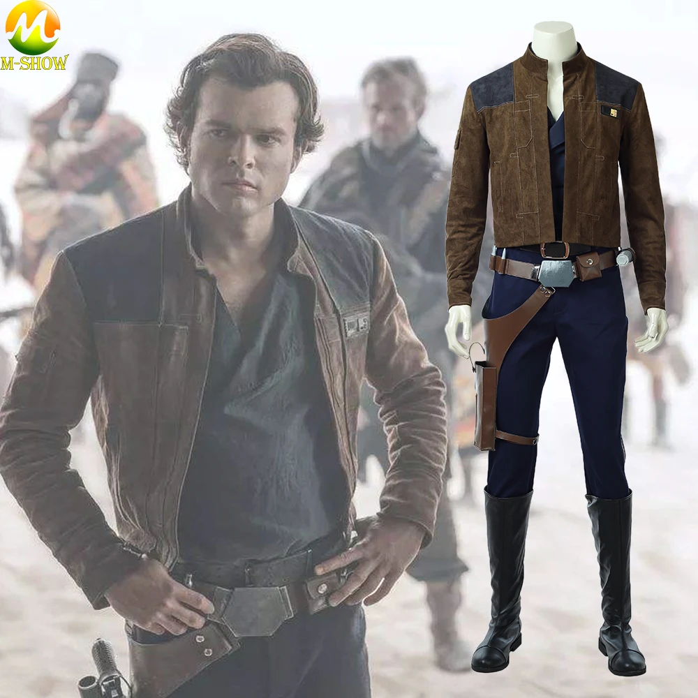 Звездные войны косплей фильм Solo: История Звездных Войн косплей костюм мужской хан Solo косплей полный костюм изготовленный на заказ костюм для Хэллоуина