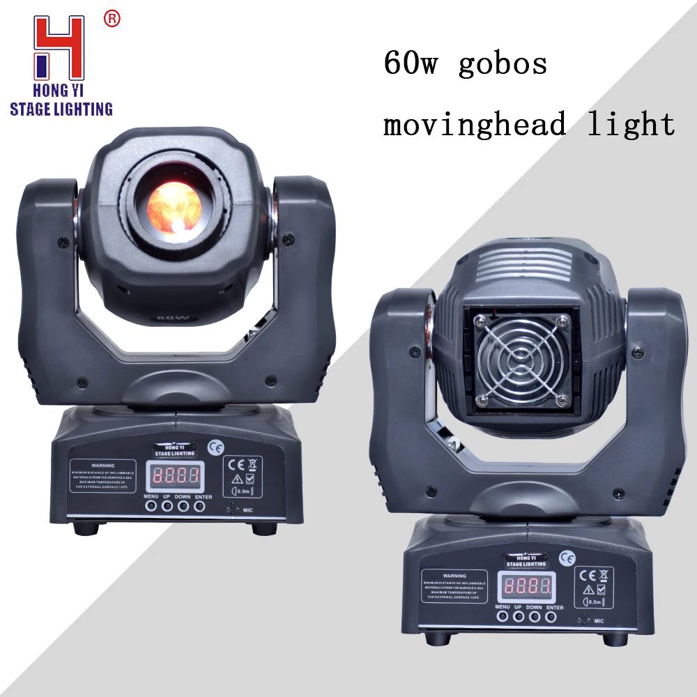 

60w mini led DMX gobos moving head spot light club dj stage lighting party professional moving heads light 2pcs/lot
