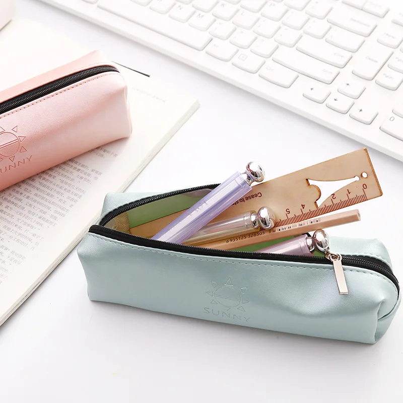 1 Pcs Kawaii Pencil Case Unicorn Canvas Big Zipper Estuches School Pencil Box Pencilcase Bag School Supplies Stationery