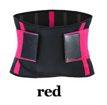 Пояс для поддержки талии, пояс для триммера, пояс для тренажерного зала, тренировка, защита талии, потеря веса, спортивный компрессионный пояс для тела - Цвет: Red