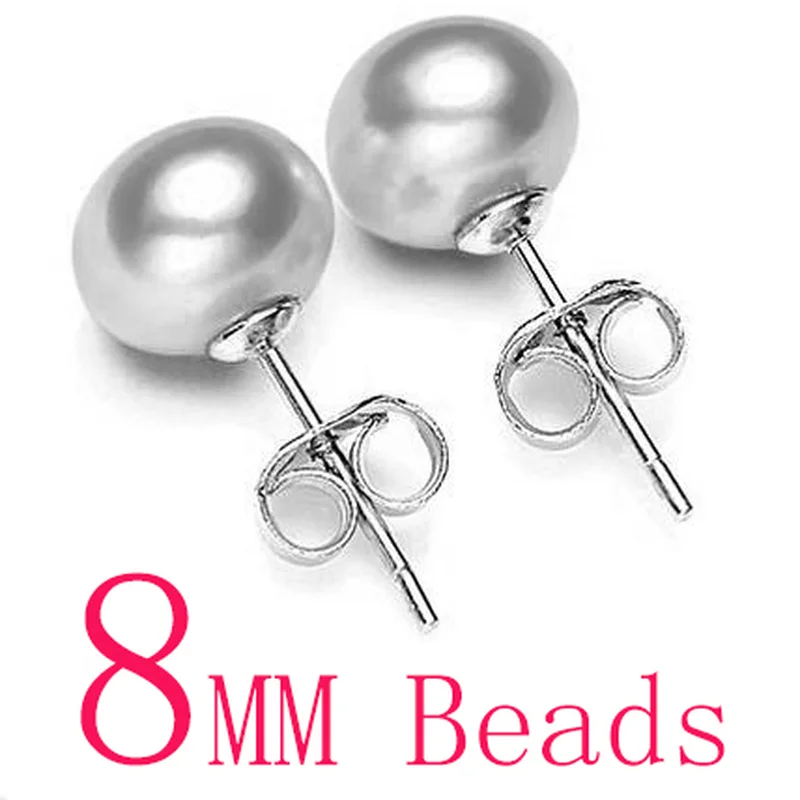 Горячая Распродажа, 3 цвета, 6-9 мм,, 925, серебряные серьги с натуральным жемчугом, классические модные жемчужные серьги, ювелирное изделие для женщин