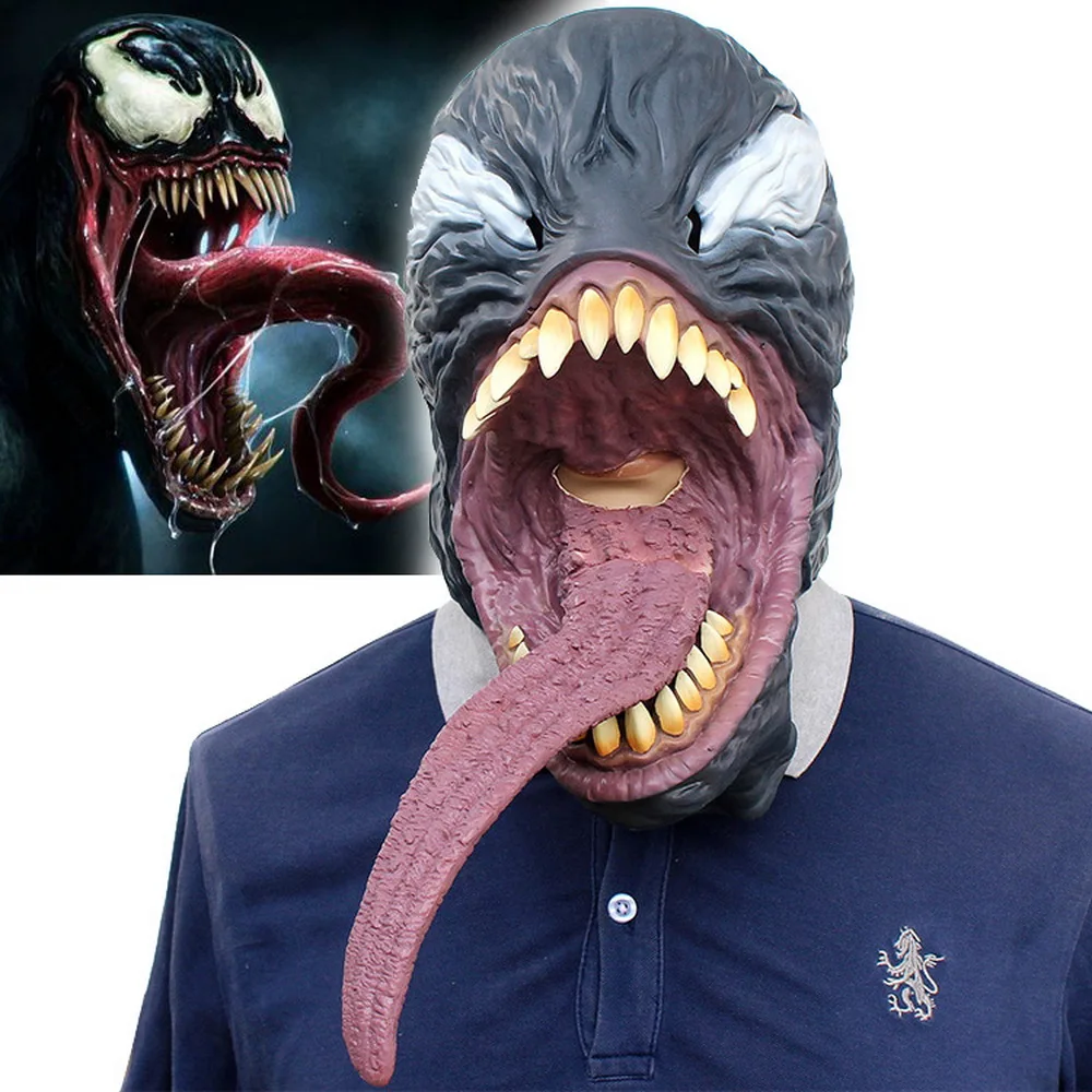 

Environmentally friendly Spider-Man Marvel's The Avengers Venom Latex Mask Halloween Costume Helmet Party Crops For Adult