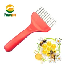 Нержавеющая сталь зубья гребень красный толстой иглой Нож Откупоривания Вилка скребок пчелы Пчеловодство с Мёд инструменты