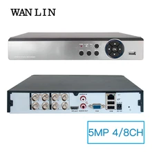 WANLIN 4CH 8CH 5MP 5в1 Гибридный AHD DVR NVR цифровой видеорегистратор регистратор поддержка 5MP CVBS AHD TVI CVI IP камера Onvif