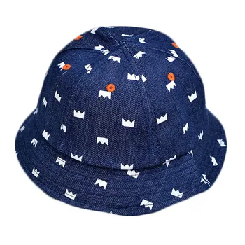

Fashion Baby Girls Boys Sun Hats Kids Cowboy Bucket Hats Cute Crown Child Boys Toddler Summer Beach Hat Foldable Fisherman Cap
