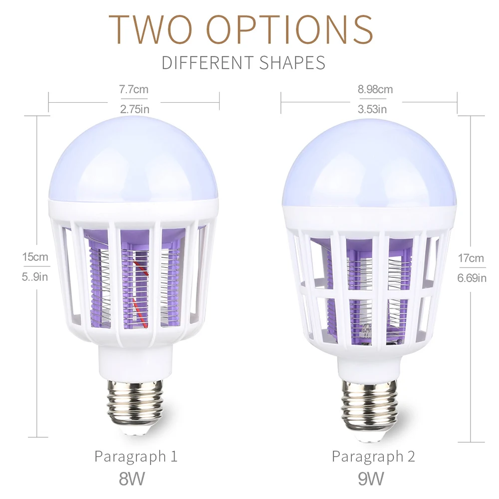AC175~ 220V светодиодный противомоскитная лампа E27/B22 светодиодный Светодиодная лампа для дома светильник ing мухобойка, лампа-ловушка для насекомых анти москитный Отпугиватель москитов средство светильник