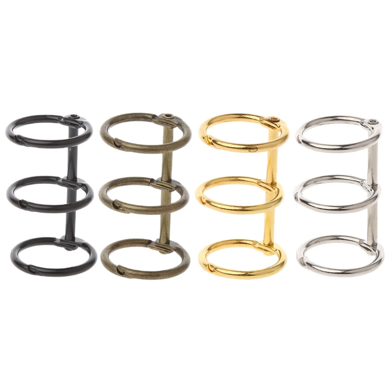 

DIY Metal Clip 3 Holes Ring for Notebook Loose Leaf Diary Photo Album Binding