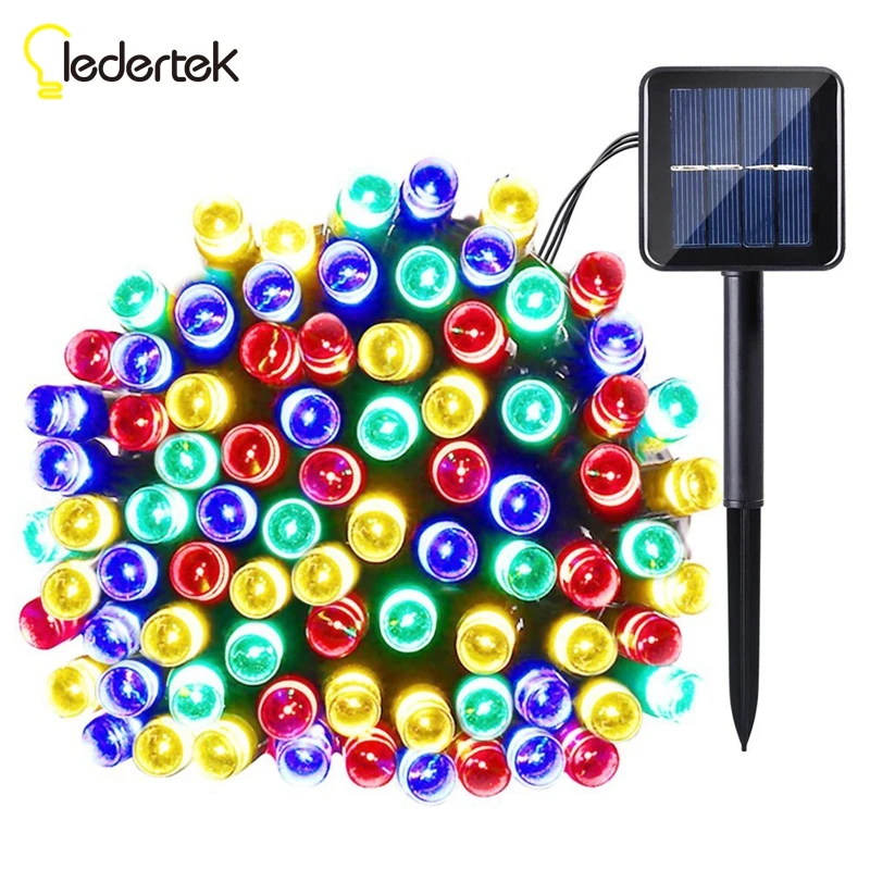 Ledertek Solar LED String Lights 12m 100 LED Colorful LED Solar Powered