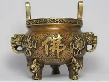 

zhao CHINESE HANDWORK DRAGON BUDDHA COPPER INCENSE BURNER