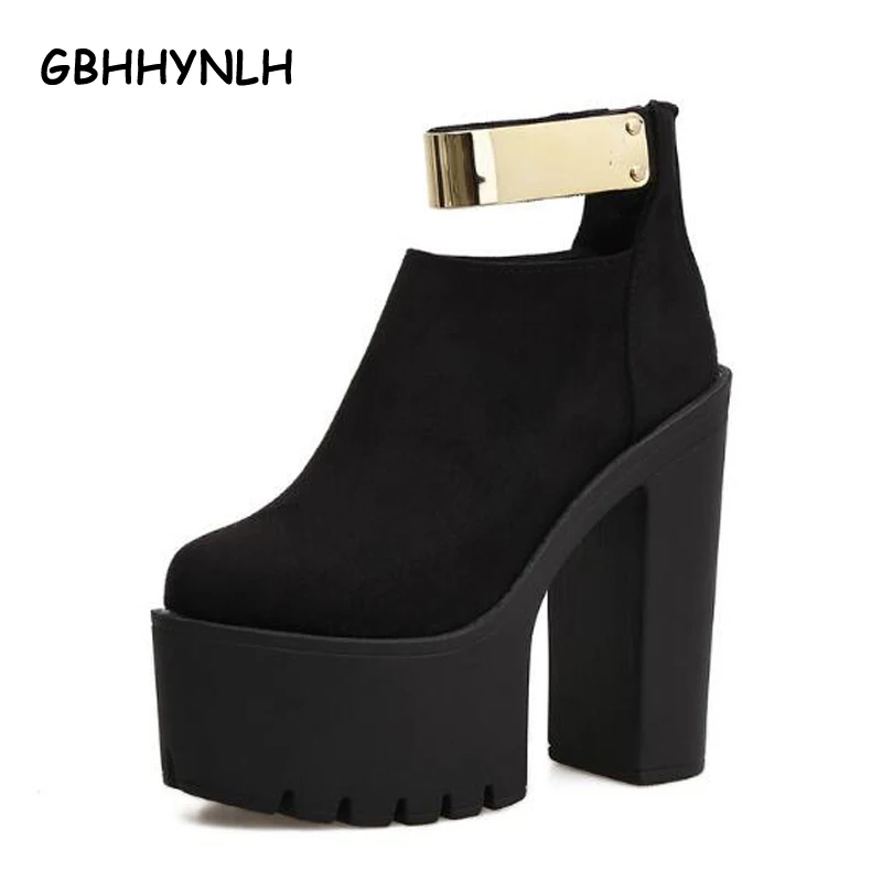 wedge heel motorcycle boots