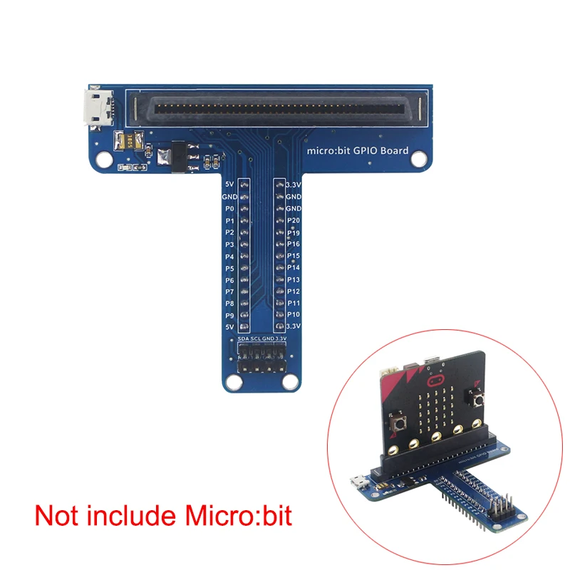 

Micro:bit GPIO Expansion Board T Type 5V and 3.3V Output Extension Board Programming for Micro:Bit Kids Electronic Education