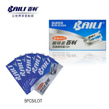 

BAILI 5Pcs Safety Razor Blades For Shaving Double Edge Platinum Replaceable Stainless Steel Razor Men Shaver Blade DropShipping
