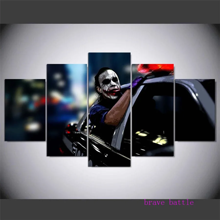 

Joker Harley Quinn-1 5 Pieces Canvas Painting Print Living Room Home Decor Modern Wall Art Oil Painting