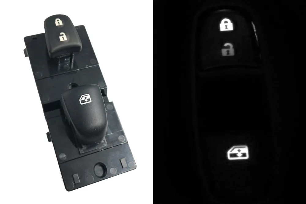 Стартер Электрический переключатель стеклоподъемника с белым светильник для Renault Kadjar весь светодиодный светильник s будет включен