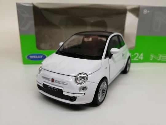 FX 1:24 Fiat 500 2007 белый сплав модель автомобиля литье под давлением металлические игрушки подарок на день рождения для детей мальчиков