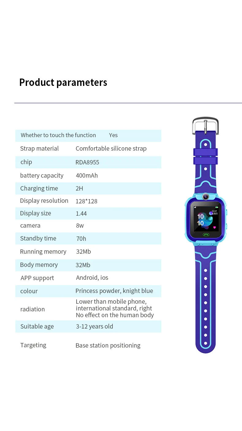 Детские Смарт-часы SOS Antil-lost, умные часы для малышей, 2G, sim-карта, часы, трекер местоположения, водонепроницаемые Смарт-часы PK Q50 Q90 Q528 S9