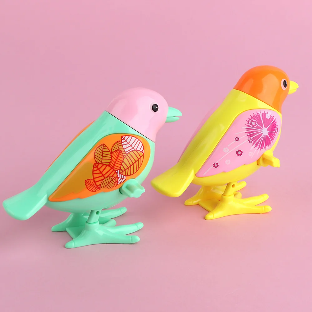 1 шт. мини заводная детская пластиковая игрушка с птицей, игрушка для детей, ранние образовательные игрушки, цвет случайный для детей