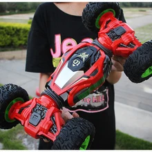 Новейший Радиоуправляемый автомобиль 2,4G 4WD электрический пульт дистанционного управления для альпинизма внедорожник один ключ деформация двусторонний привод детский лучший подарок