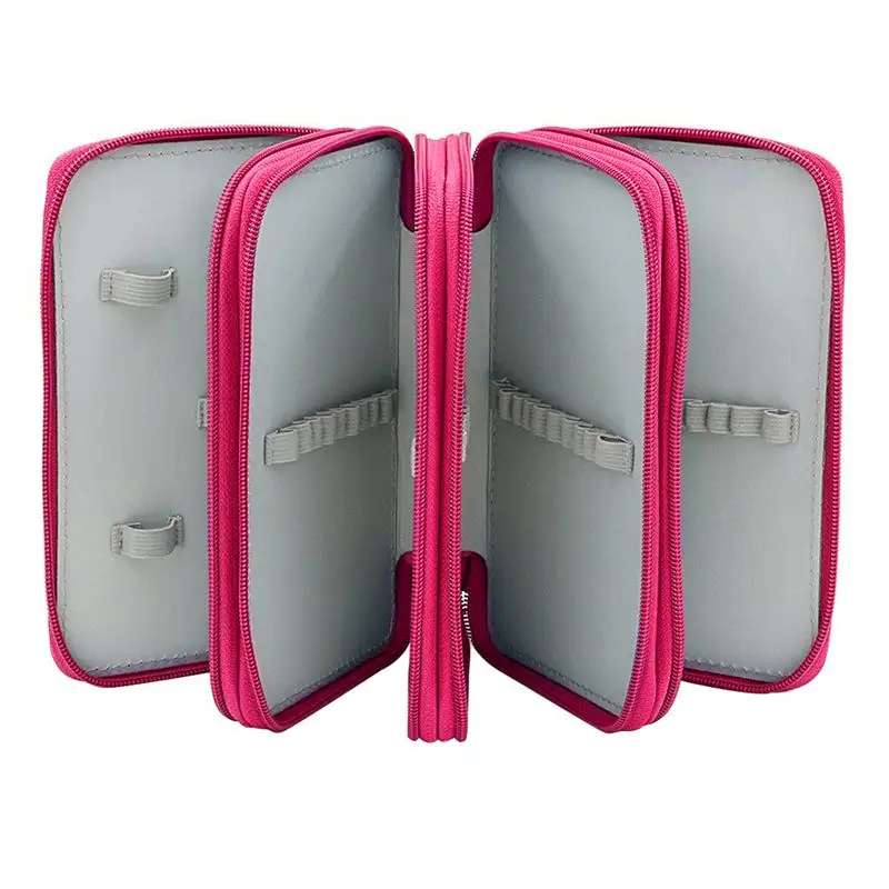 

72 Slots Pencil Holder Organizer 4-layer Colored Pencil Case Pen Pouch Bag Stationary Box with Zipper for School Office Travel