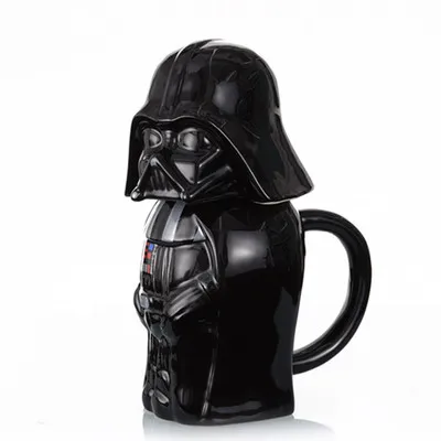 Звездные войны кружка R2D2 Дарт Вейдер Штурмовик 3D чашка для кофе и напитков высокотемпературное производство керамика подарок на день рождения - Цвет: Черный