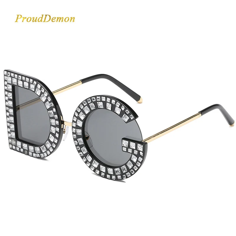 

2020 New Diamond Oversized Square Sunglasses Women Men High quality Famous Brand Sun glasses Luxury Eyeglasses Lentes de sol