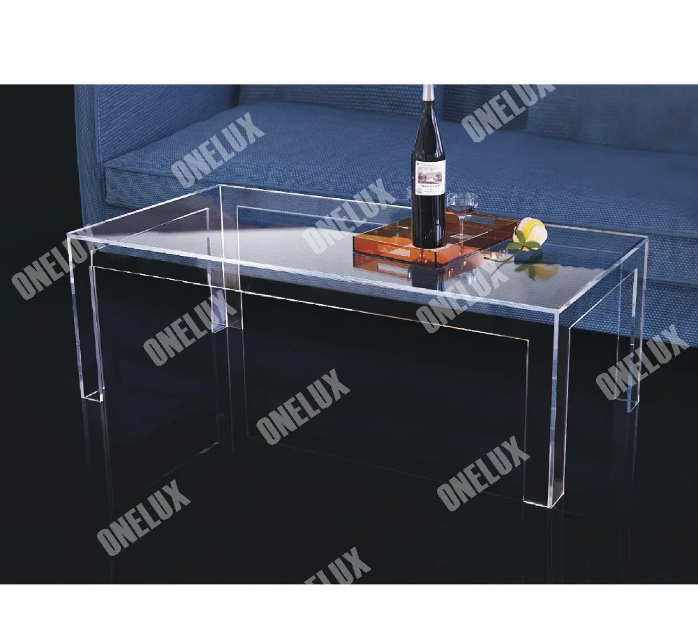 ONE LUX Rectangular acrylic coffee table,CLear Lucite Cocktail Tea tables V legs 2021610110 ONE LUX Rectangular acrylic coffee table,CLear Lucite Cocktail Tea tables V legs 2021610110