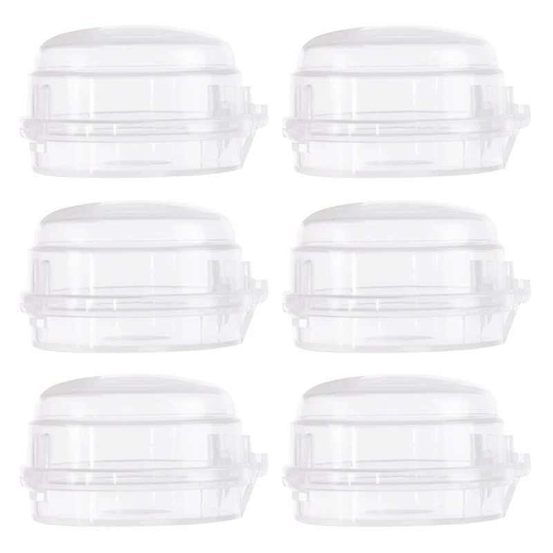 6 Pack Safety Children Kitchen Stove Knob Covers Mini Covers Suit For Small Gas Knob EU Power Socket Electrical Outlet Baby Kids