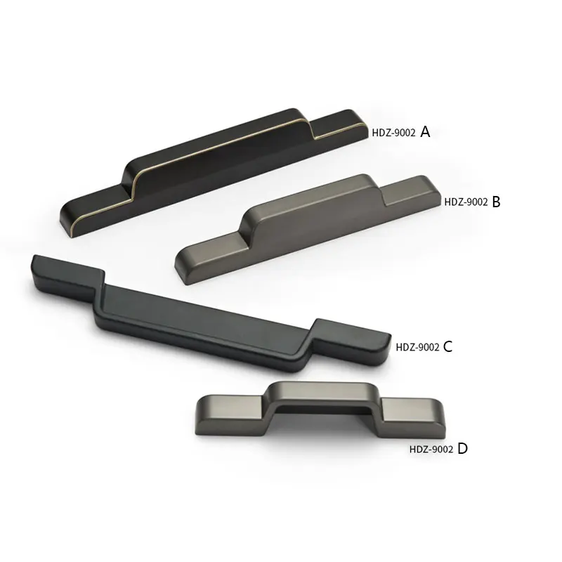 

Modern Simple Space Aluminum Alloy Handle Wardrobe Door Handle Cabinet Handle Black Nordic Style Lengthened