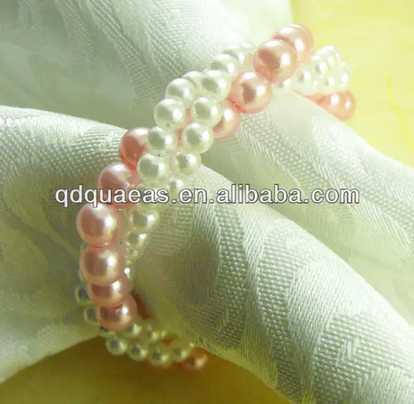 

cheap pearl napkin ring for wedding,party decoration napkin holder