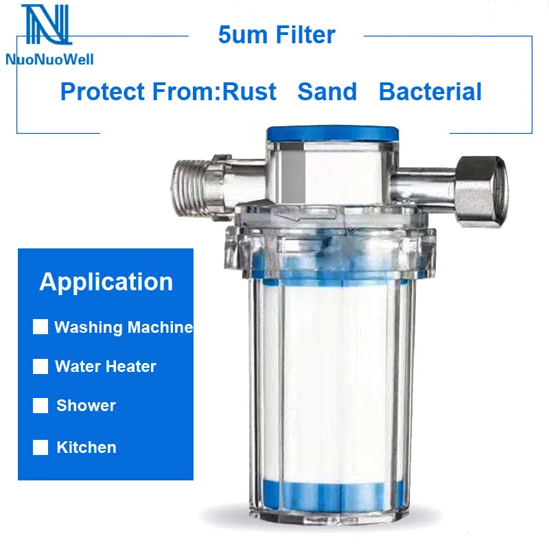 NuoNuoWell 5um PP хлопковый фильтр 1/2 'ɻSP соединитель трубы очиститель воды Кухонная