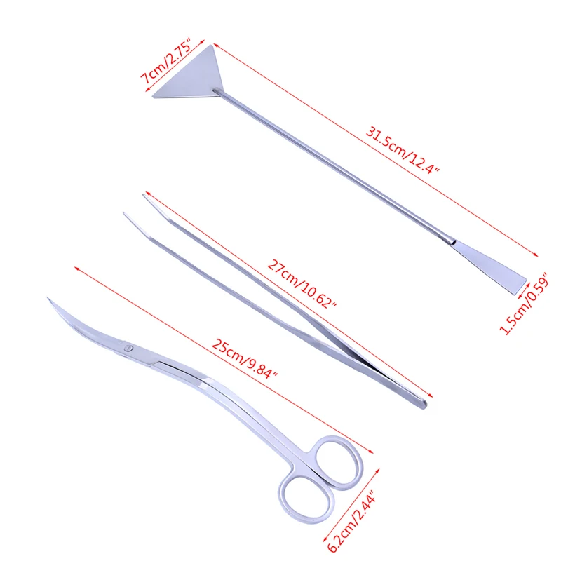 3в1 аквариумные водные живые растения для обслуживания Пинцет Ножницы выравниватель кривой Прямой пинцет изогнутые ножницы набор инструментов