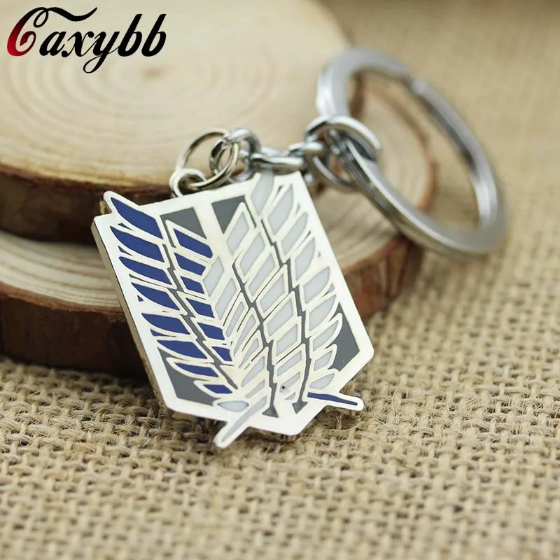 

Caxybb New game styles Anime Attack On Titan Keychain Alloy Pendant Key Chain Ring Keychain Jewelry Movie Memories