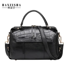 Женская сумка из натуральной кожи с модным каменным узором, натуральная кожа, женская сумка-мессенджер, брендовая сумка, женская сумка на плечо, Бостонская сумка