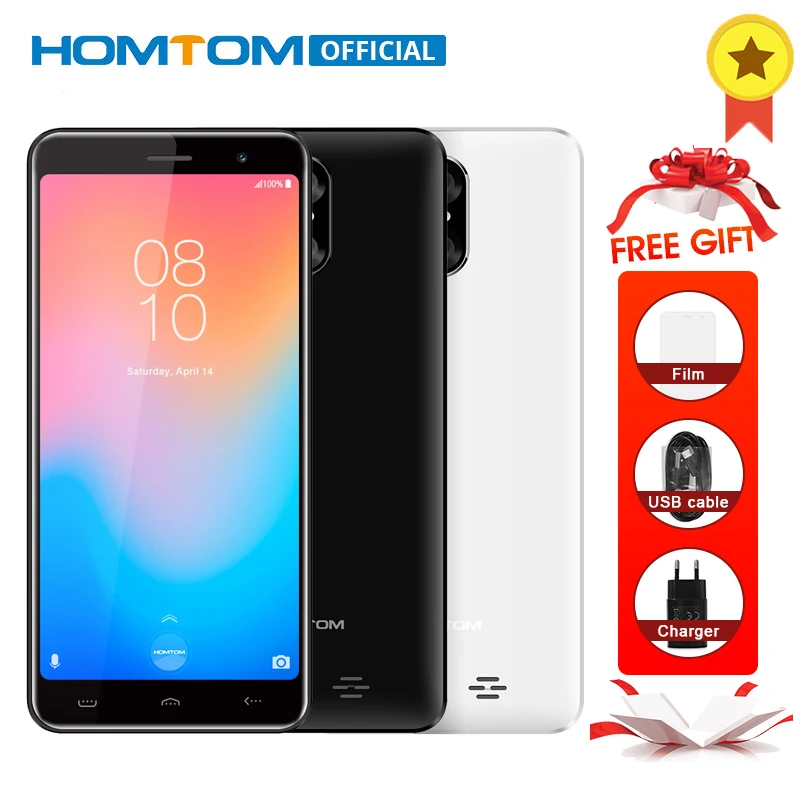 

HOMTOM C13 Android GO Smartphone 1GB RAM 8GB ROM MT6580M Quad Core 2750mAh Cellphone Dual SIM WCDMA 3G 5.0 inch Mobile Phone