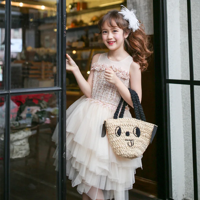 

Children's Clothing Girls Dresses 2017 New Spring and Summer Toddler Wedding Dress White Gauze Princess Dress Costumes For Kids
