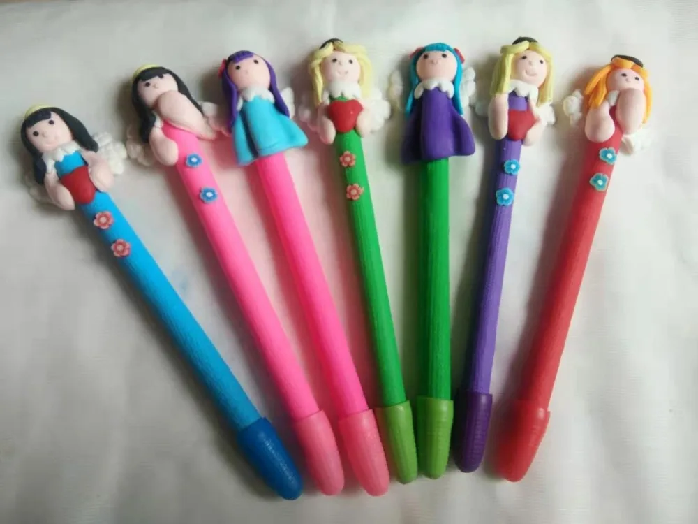 

High quality Polymer clay gift pen,angle shape polymer clay ball pen ,novelty ad logo ball pen ,promotional ball pen
