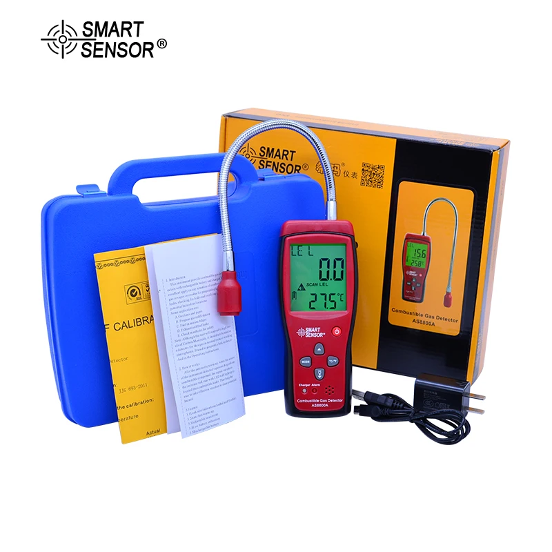 SMART SENSOR AS8800A Combustible Natural Gas Detector Portable Gas Leak Location Determine Gas Analyzer