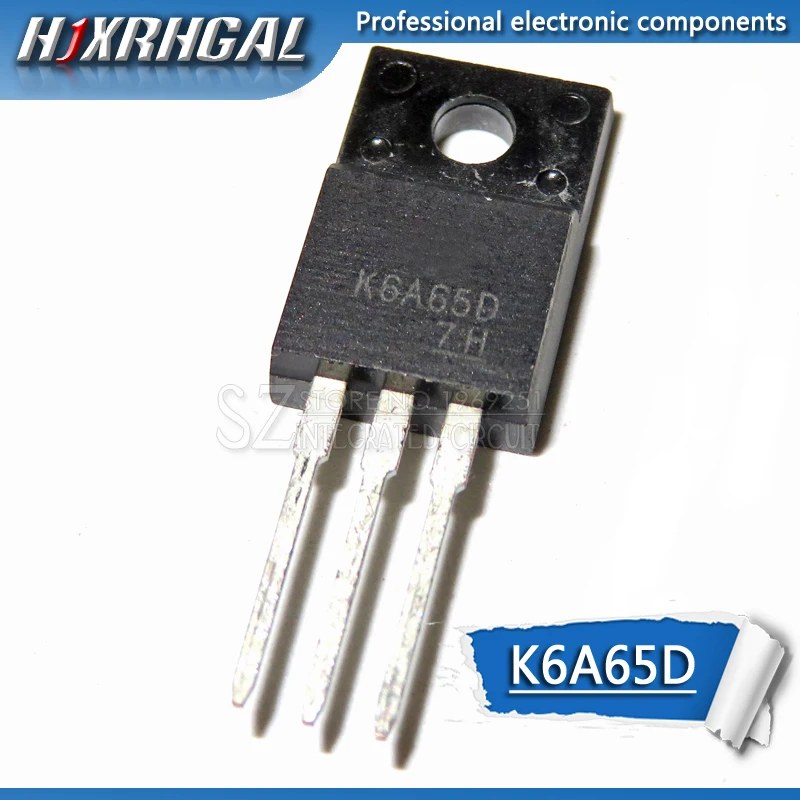 10 шт. TK6A65D K6A65D TO-220 MOSFET N-Ch FET 650 V 4 0 s IDSS мкА. 95 Ом Новый и оригинальный HJXRHGAL |