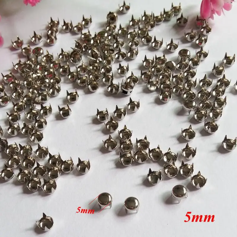 Brass Claw Rivets Belt Bags Garment Leather Craft DIY Punk Studs Round Spikes