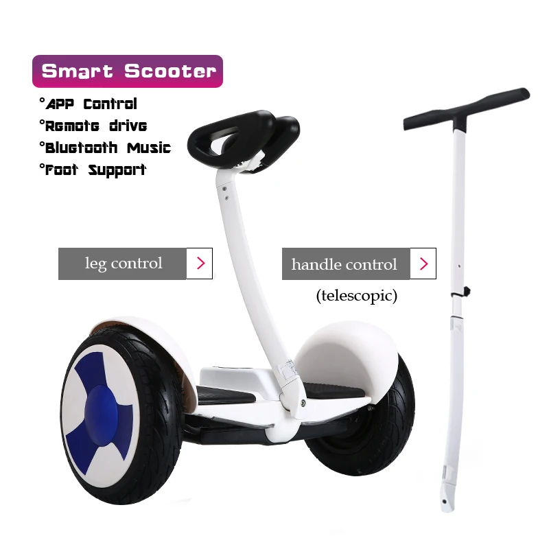 Самобалансирующийся скутер, Bluetooth, Мобильный балансировочный скутер, умный электрический Ховерборд, два колеса, управление телефоном, мини-Ховерборд - Цвет: white with handrail