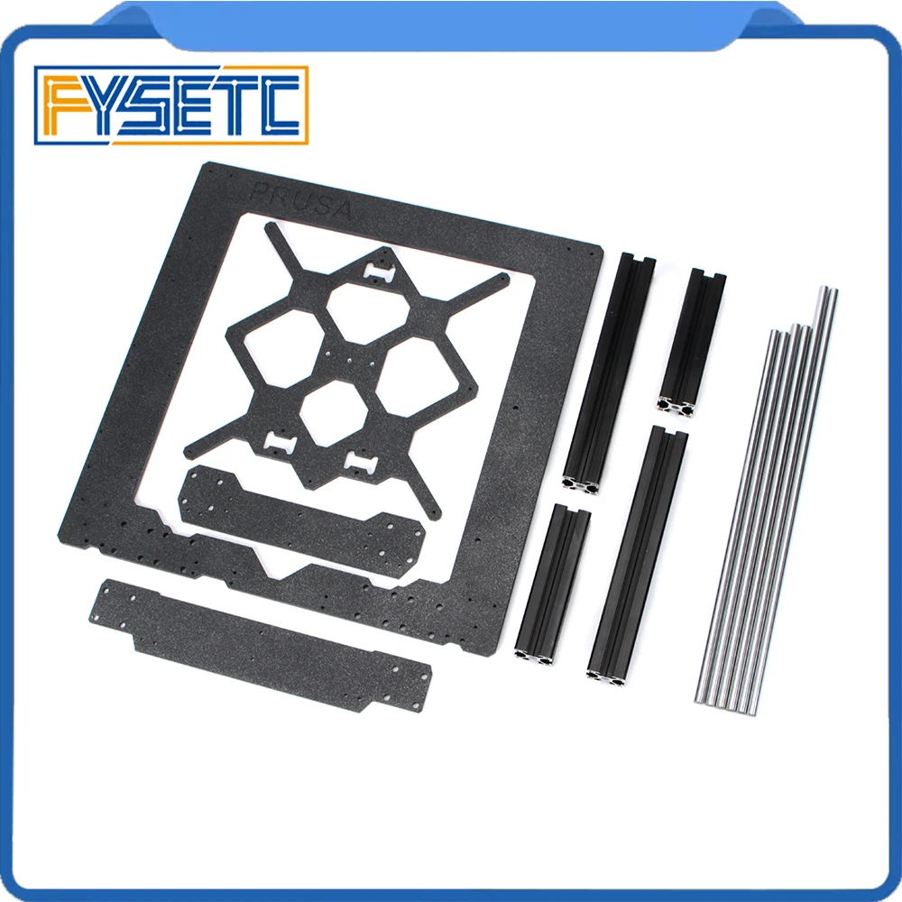 استنساخ الأصلي Prusa i3 MK3 3D طابعة أجزاء الألومنيوم الإطار الألومنيوم أسود الشخصي وسلس قضبان كيت