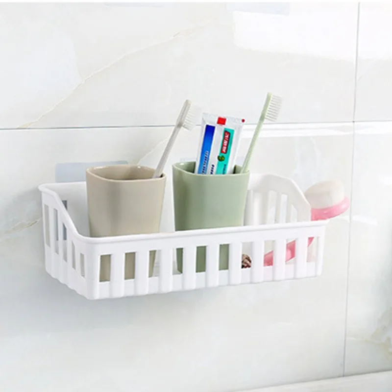 Bon The bathroom Suction Cup Corner Shelf Shower Basket Caddies Rack Home Tool