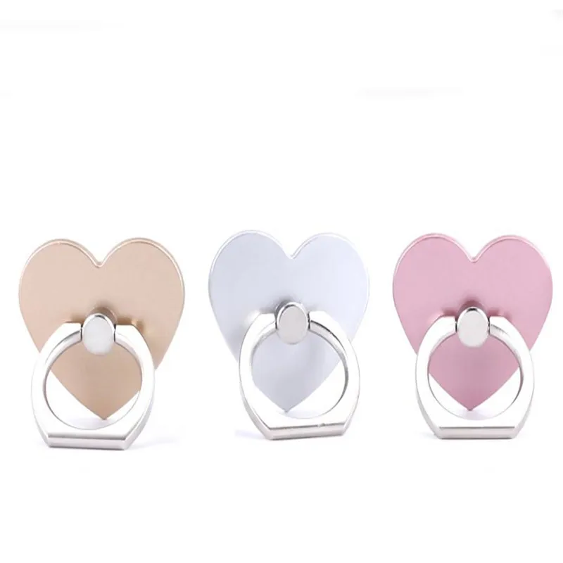 10pcs/lot 360 Heart Phone Holder Degree Holder For Phone Ring Handset Bracket For Desktop Tablet For Samsung Huawei Xiaomi LG